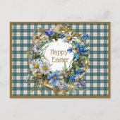 マクラコンクラスコットランドタータンチェックイースターフローラ シーズンポストカード (正面)
