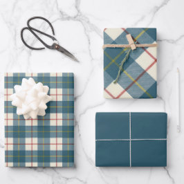 マクラコンクラスコティッシュクランタータンチェック ラッピングペーパーシート