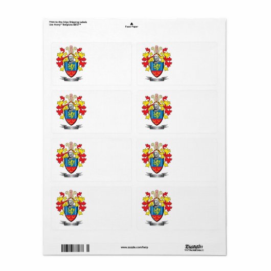 マクラフリンコートオブアームズ ラベル (フルシート)