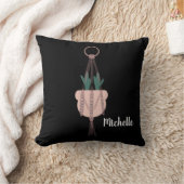 マクラメプラントハンガープランターポットトレーリングサボテン クッション (ブランケット)