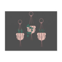 マクラメプラントハンガー 植木鉢 イラスト
