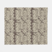 マクラメボヘミアン編み物スケッチパターン フリースブランケット (正面(横))