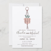 マクラメモダンントハンガープランターブライダルシャワー 招待状 (正面)