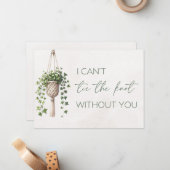 マクラメユニークプランター花嫁プロポーザル・カード ノートカード (正面/裏面インサイチュ)