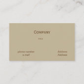 マクラメルック – ベージュビジネスカード 名刺 (裏面)