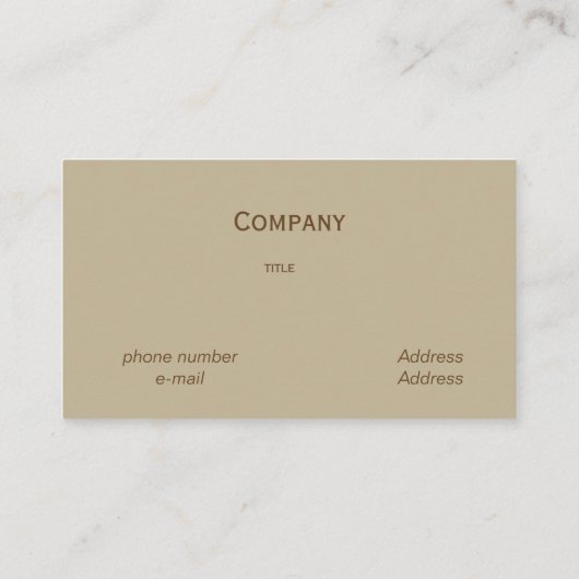 マクラメルック – ベージュビジネスカード 名刺 (裏面)