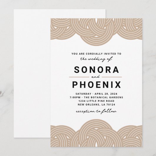 マクラメ結婚ス 招待状 (正面/裏面)