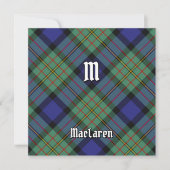 マクラーレン氏族のタータン 招待状 (正面)