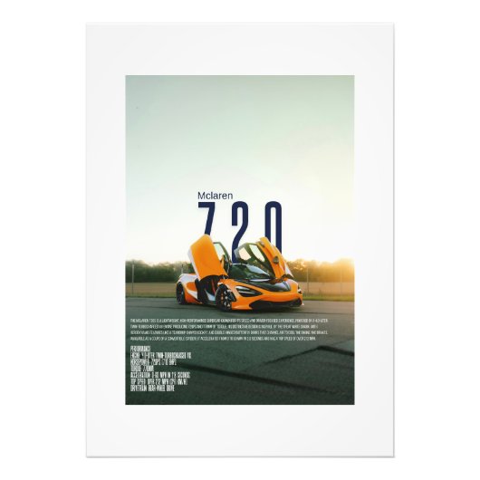 マクラーレン720Sポスター フォトプリント            (正面)