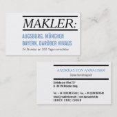 マクラーヴィスティンカルテン 名刺 (正面/裏面)