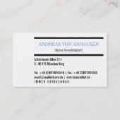 マクラーヴィスティンカルテン 名刺 (裏面)