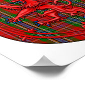 マクリーンタータンチェックスコティッシュプレイドライオンラパント ポスター (角)