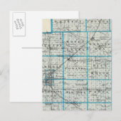 マクリーン郡とルロイの地図 ポストカード (正面/裏面)