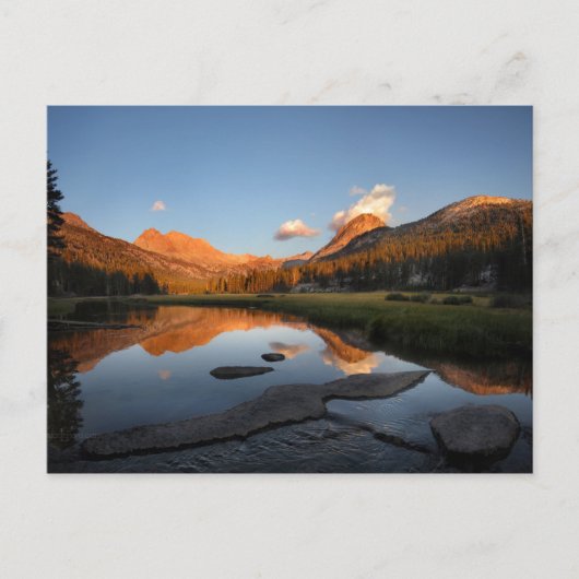マクレアメドウサンセットアルペングロー – John Muir Trail ポストカード (正面)