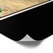 マクレア湖カリフォルニア衛星ポスターマップ ポスター (角)