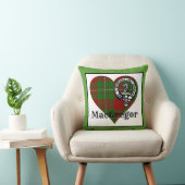 マクレガータータンチェックハート&クレスト装飾用クッション クッション (椅子)
