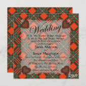 マクレゴール·スコティッシュ·クラン·タータンチェック-プレイド 招待状 (正面/裏面)