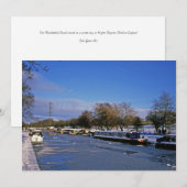 マクレスフィールドカナルウィンターチェシャーホリデーカード シーズンカード (正面/裏面)