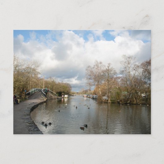 マクレスフィールド運河の冬の日 ポストカード (正面)