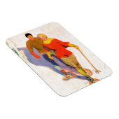 マクレランド・バークレイでスノーシューを履いたカップル マグネット (右側)