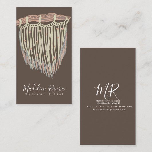 マクレームアーティスト手作りアートデザイナー 名刺 (正面/裏面)