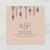 マクレームアーティスト手作りデザイナーアーティスト·ナチュラル スクエア名刺 (裏面)