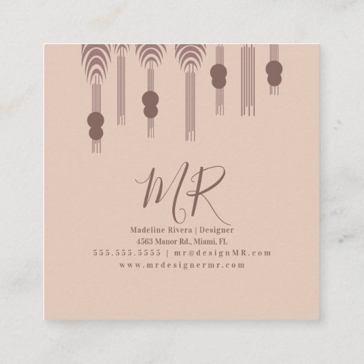 マクレームアーティスト手作りデザイナーアーティスト·ナチュラル スクエア名刺 (裏面)