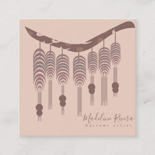 マクレームアーティスト手作りデザイナーアーティスト·ナチュラル スクエア名刺 (正面)