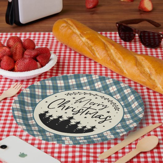 マクレ― コンチラ スコットランド タートン クリスマス ペーパープレート (ピクニック)
