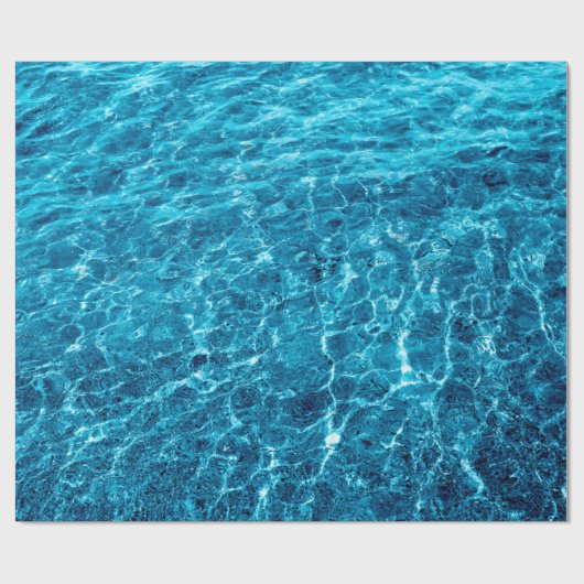 マクロで泡立つ青い海澄ん水の写真 ラッピングペーパー (フラット)