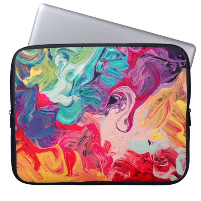 マクロのカラー油違うを閉じます。カラー ラップトップスリーブ (正面)