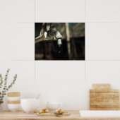 マクロの水滴 ポスター (キッチン)