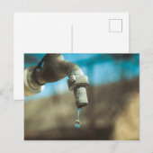 マクロの水滴 ポストカード (正面/裏面)