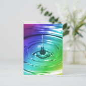 マクロの水滴 ポストカード (スタンド正面)