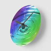 マクロの水滴 ラウンド壁時計 (傾斜)