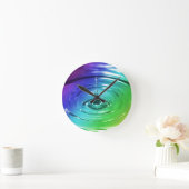 マクロの水滴 ラウンド壁時計 (ホーム)