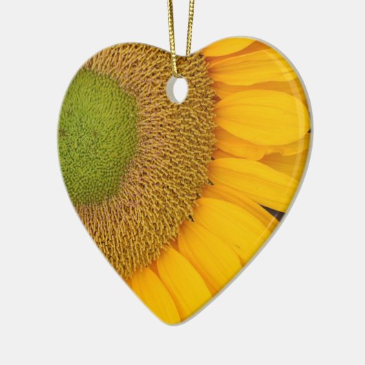 マクロひまわりセンターフラワーオーナメント セラミックオーナメント (左)