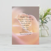 マクロイエローローズフローラブライダルシャワー招待状 招待状 (スタンド正面)