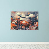 マクロキノコ キャンバスプリント (インサイチュ (ウッドフロア))