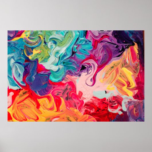 マクロクローズアップ違うカラー油絵を描。カラー ポスター (正面)