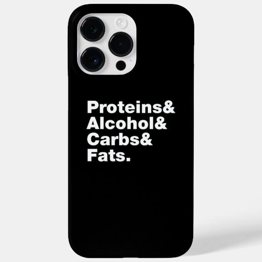 マクロヌトリエン。タンパク質&アルコール&炭水化物&脂肪。 Case-Mate iPhoneケース (裏面)