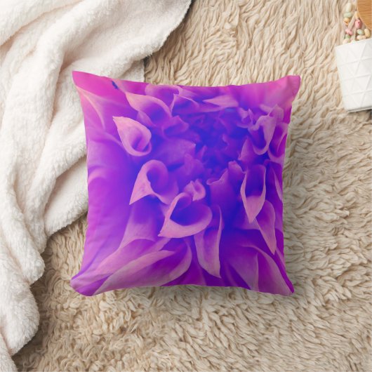 マクロピンクの花 クッション (ブランケット)