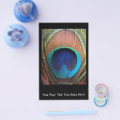 マクロピーコックフェザーリッチブルースフォト チラシ (シングル)