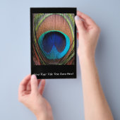 マクロピーコックフェザーリッチブルースフォト チラシ (ハンドル)