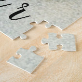 マクロモダン水色の緑サボテン ジグソーパズル (側面)