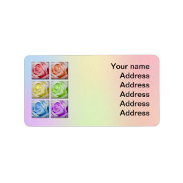 マクロレインボーバラ結婚ズ住所 シール