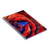 マクロレッドローズの抽象芸術アートジャーナル ノートブック (右側)