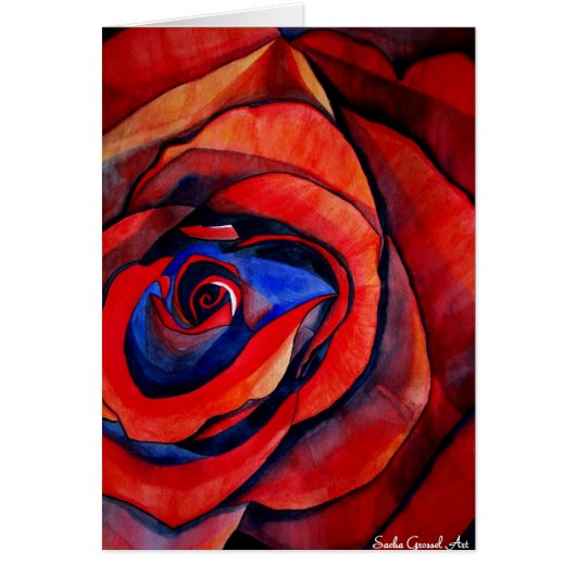 マクロレッドローズ抽象芸術絵画アート (正面)