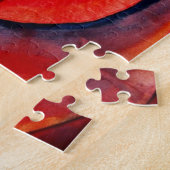 マクロレッドローズ抽象芸術絵画アート ジグソーパズル (側面)