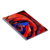 マクロレッドローズ抽象芸術絵画アート ノートブック (右側)